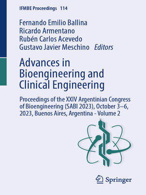 cover image of Advances in Bioengineering and Clinical Engineering